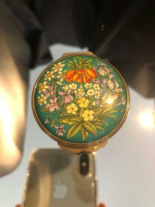Halcyon Days Enamel Box - Shakespeare And Floral 2