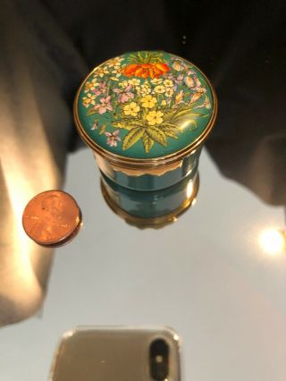 Halcyon Days Enamel Box - Shakespeare And Floral 3