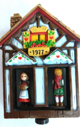 Hallmark 1977 Swiss Chalet Weather House Twirl - About Christmas Ornament No Box