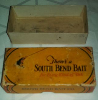 Vintage South Bend Bait Co Fishing Lure Box Only Better Bass - Oreno 73rh