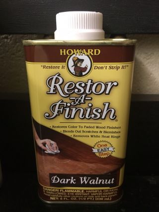 Howard Restor - A - Finish Dark Walnut Wood Furniture Restorer 8 Oz