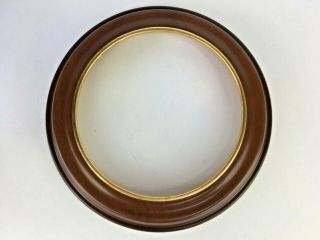 Van Hygan Smith Solid Wood Gold Rim Collector Plate Frame For 8 - 1/2 " Diameter