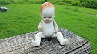 Antique Bisque Miniature Japan Baby Doll - Repaired Legs - Needs Home