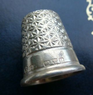 Stunning Ornate Antique Solid Silver Charles Horner Thimble Chester Hallmark