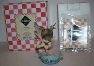 My Little Kitchen Fairies Applesauce Fairie Figurine 2004 Enesco Apple Sauce