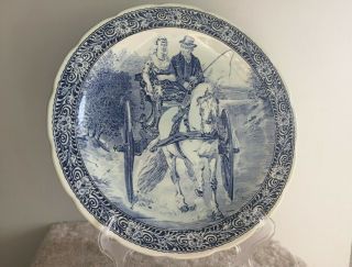 Over 10 - Gorgeous Large Blue And White Wall Plate By Boch Belgium