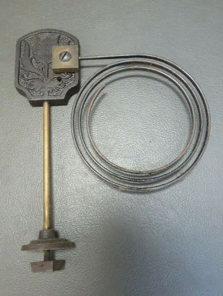 Vintage Clock Chime Gong With Metal Coil And Fixing Bolt Spares Parts