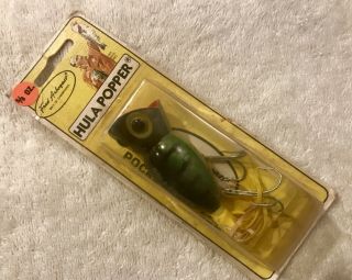 Fishing Lure Fred Arbogast Hula Popper In Perch Tuff Pack Tackle Box Crank Bait