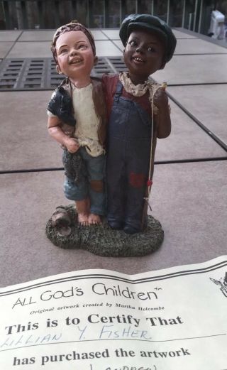 All God’s Children Simon & Andrew Martha Holcombe Signed Figurine 1564 Ed 7