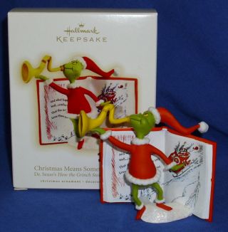 Hallmark Error Ornament Dr Seuss The Grinch Christmas Means Something More 2009