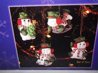 Dreamsicles Set Of 4 Snowmen Ornaments 1998 Christmas Tree