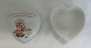 Vintage Strawberry Shortcake Fine Porcelain Trinket Heart Box - Bushel & a Peck 3