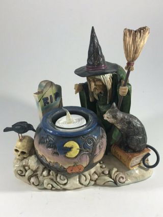 Jim Shore 2006 Witch With Cauldron Tealight Holder 4006317