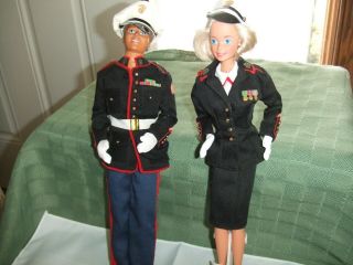 Vintage Mattel 1991 Barbie & Ken Stars ' n Stripes Marine Corps 2