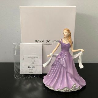Royal Doulton Amanda Pretty Ladies Bone China 6.  75 " Lady Figurine Hn5601 Mib