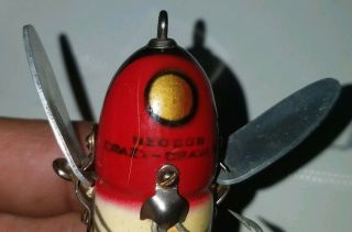 Vintage fishing lure heddon dowagiac CRAZY CRAWLER 2120 XRW Shape 4