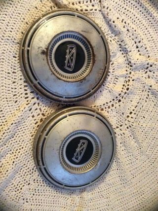 Old Antique Set Of Two Ford Hub Caps 10 1/2 Inces Round
