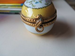 Limoge Egg Shaped Trinket Box 