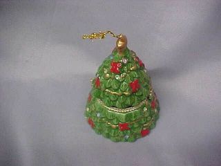 Mr Christmas Musical Animated Music Box Ornament Revolving Train Inside Tree Exc