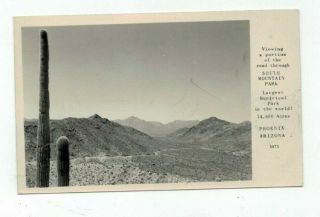 Az Phoenix Arizona Antique Real Photo Rppc Post Card Road In South Mountain Park