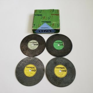 Vintage Thorens Ad30 Music Box Discs Set Of 4