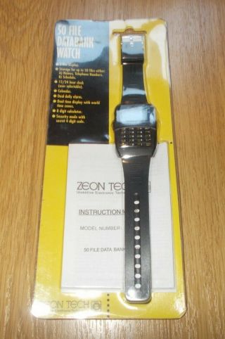 Zeon Tech Data Bank Vintage Digital Wristwatch From 90 
