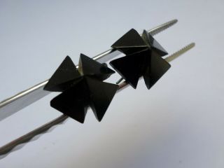 Small Antique Victorian Or Edwardian Whitby Jet Earrings