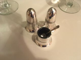 Vintage 1950s Silver Plated Cruet Set By Ianthe (wh_5469)