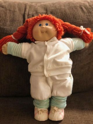 Vintage 1985 Cabbage Patch Doll Red Head 2 Head Mold,  Full Outfit With Shoes