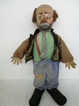 Vintage Willie The Clown Emmett Kelly Sad Clown Doll