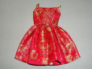 Vintage Tammy Doll Red And Gold Dress Tammy 