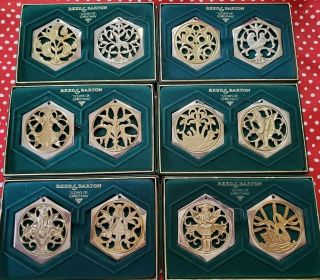 Reed & Barton 12 Days Of Christmas Ornament Set With Boxes