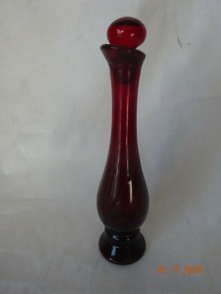 Vintage Avon Ruby Red Glassware,  Cape Cod votive holder,  Small Pitcher,  Bud Vase 5