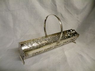 Vintage Silver Plated On Brass Biscuit Tray Made In England