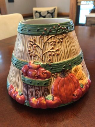 Yankee Candle Large Jar Topper Shade Fall Decor Apple/ Pumpkin Picking