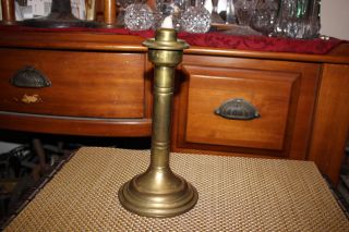 Vintage Brass Metal Spring Loaded Candlestick Candle Holder