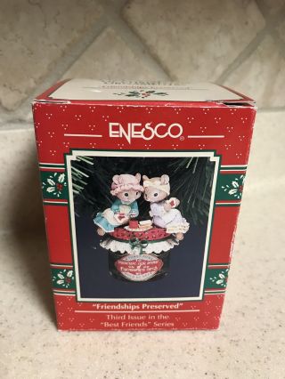 Enesco 1992 " Friendships Preserved " Christmas Ornament