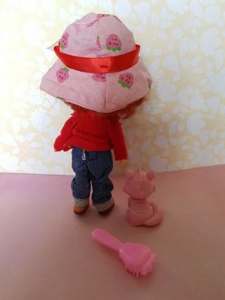 Vintage Strawberry shortcake doll herself bandai 2002 and pet custard 2