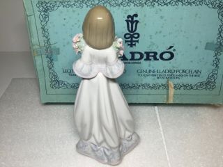 Lladro Collector Society 1987 Spring Bouquets Girl Gloss Finish Figurine 7603 2
