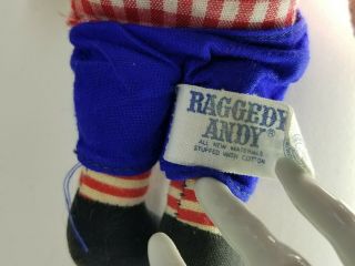 Raggedy Andy Knickerbocker Hallmark Mini Cloth Doll 6.  5 