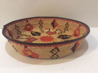 Native American Indian Coil Hand Woven Basket