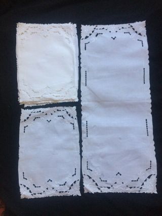 Old Vintage Lace Table Cloth Runner & 8 Place Mats,  Lovely Deseign,  Runer 67x36cm