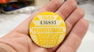 1949 Pennsylvania Fishing License Number 436891