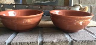 2 Longaberger Pottery Usa Woven Traditions Spice 6 " Cereal Soup Bowls Guc