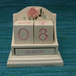 Hallmark Marjolein Bastin Pink Rose Perpetual Desk Block Calendar