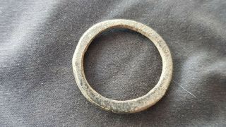 Celtic Bronze Ring Money,  In Uncleaned Found In England L72