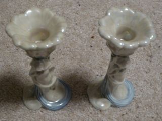 Pair 1978 Fitz And Floyd Candle Holders 2
