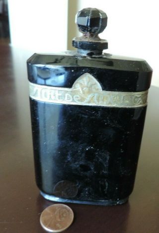 Vintage Caron Nuit De Noel Perfume Baccarat Bottle 4 1/4 " Tall - 2 Oz,  Empty,  7