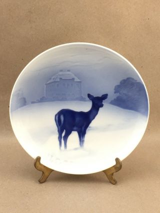 1923 Bing & Grondahl Christmas Plate Hermitage Hunting Lodge Deer Park