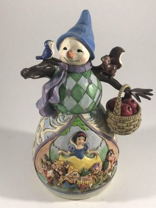 Jim Shore Disney Snow White Hi Ho Holidays Snowman Figurine 4046020